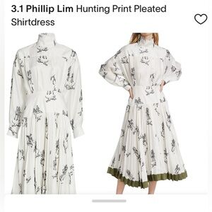 3-1 PHILLIP LIM - Size 4 Hunting Print Shirt Dress 🔥. BRAND NEW WITH TAGS!!!